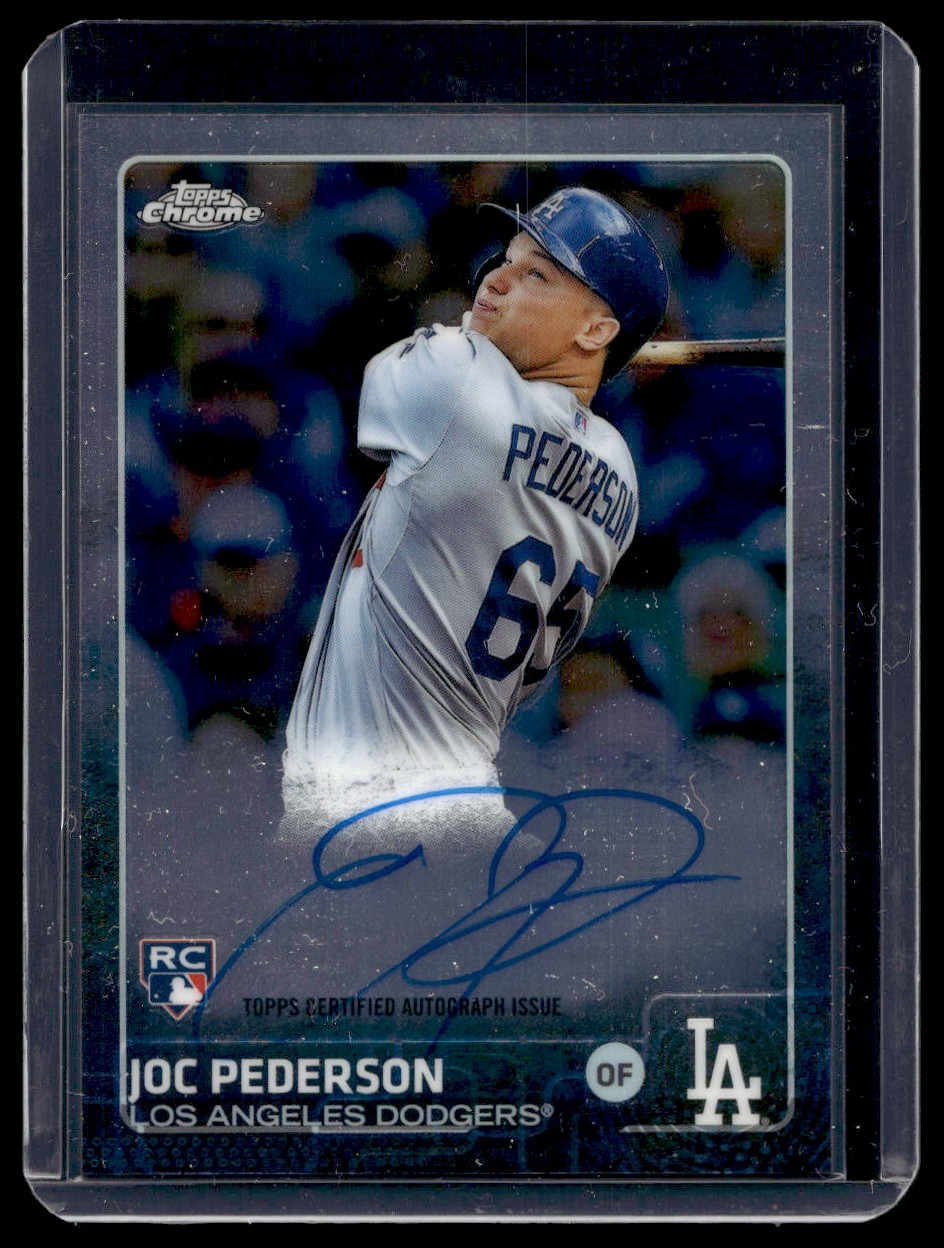 2015 TOPPS CHROME AUTOGRAPHED ROOKIES JOC PEDERSON AUTO LOS ANGELES DODGERS