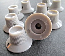 Lot of 10 Vintage Fender Witch Hat Knobs Light Grey Amp Control Panel Ind. B47