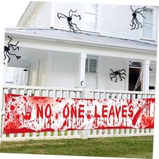 Halloween Bloody Banner Yard Sign, Halloween Handprint Scary Party Decorations