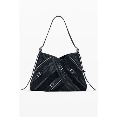 Desigual Nero Polyurethane Women Shoulder Bag 100% Authentic