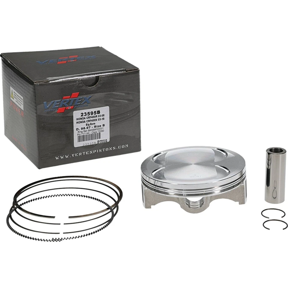Kit de pistón forjado Vertex Big Bore para Honda CRF 450 R (02-08) 23595B Foto 2 de 4