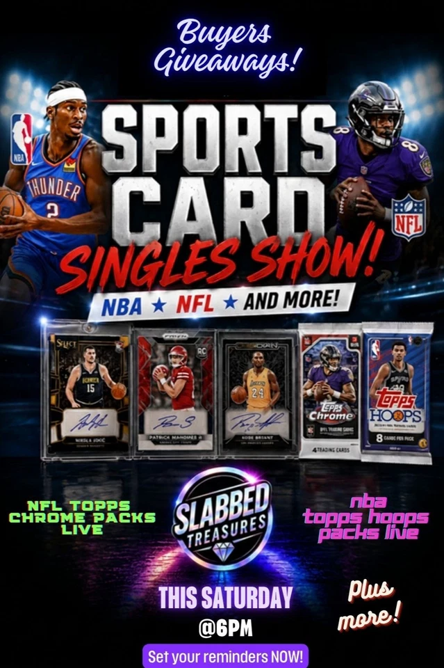 🚨WE ARE BACK THIS SATURDAY!! NEW NBA & NFL SINGLES!! + BUYERS GIVEAWAYS 🎁