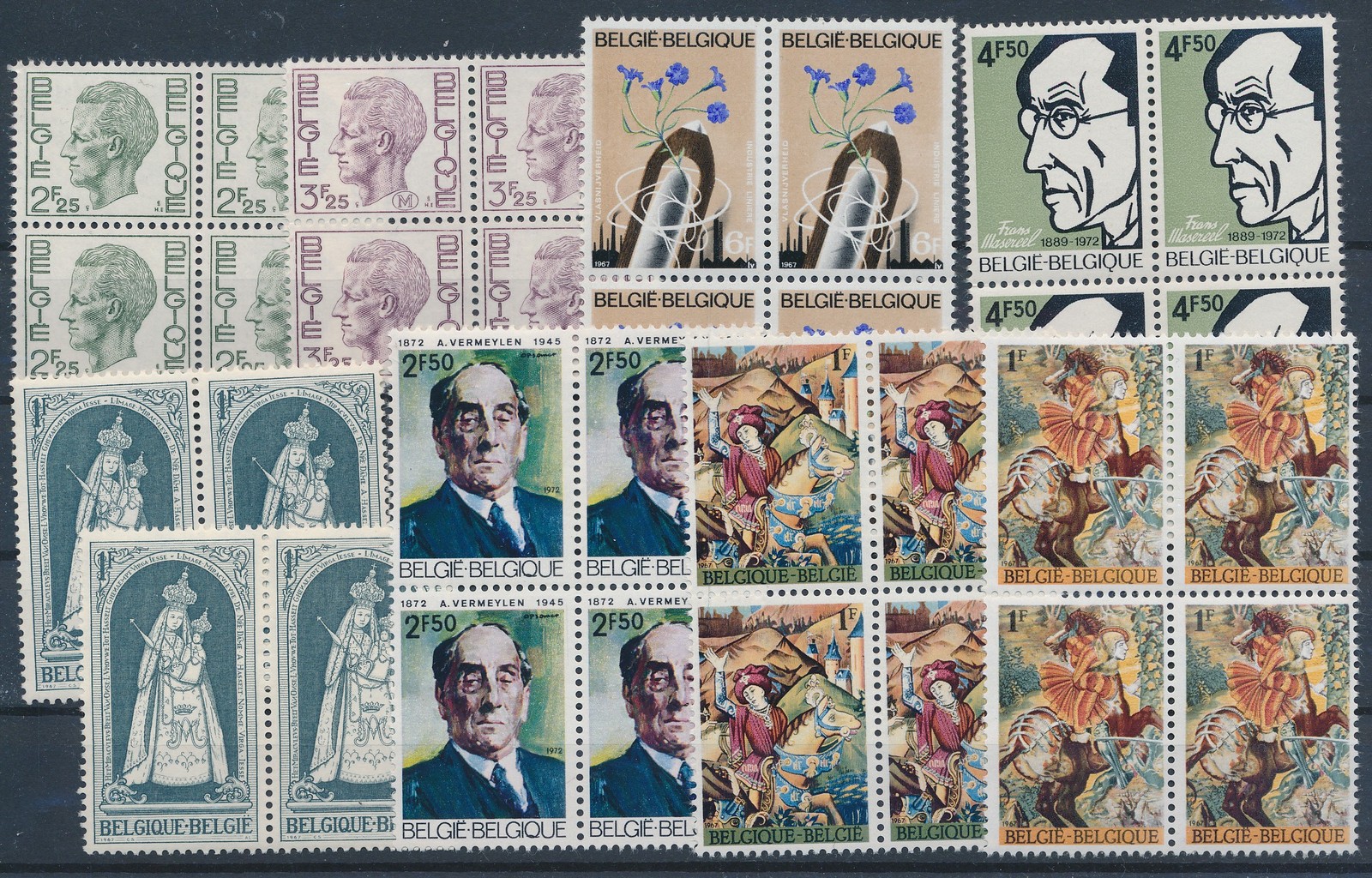 LS84912 Belgium mixed thematics blocks of 4 MNH | eBay