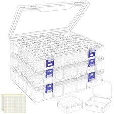 DILIBRA Bead Organizer Box, 138Pcs Small Bead Organizers and Storage Plastic ...