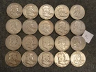 20 pc Franklin Half Dollar 90% Silver $10 face lot K ships FREE