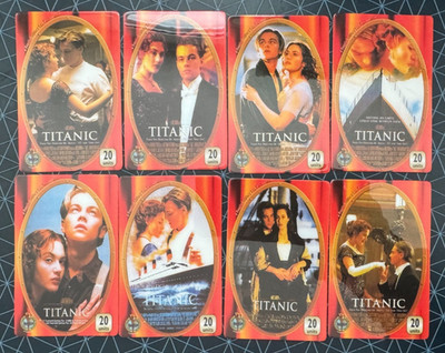 UK Telefonkarten - 8 x UNICOM Titanic The Movie Red Card Szenen