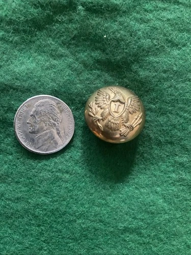 Old Vintage Antique Civil War Relic Eagle Infantry Coat Button