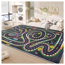 Rug,Children's Room Rug,Road Race Play Rugs, Rail City Living Rugs, Washable ...