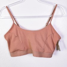 Gianni Bini Ribbed Scoop Neck Wireless Pullover Bralette Rose Cloud Size XL NWT