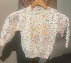 baby sweater, 6-12mo, fine Italian wool, multi-colored, buttons at collar — photo 1