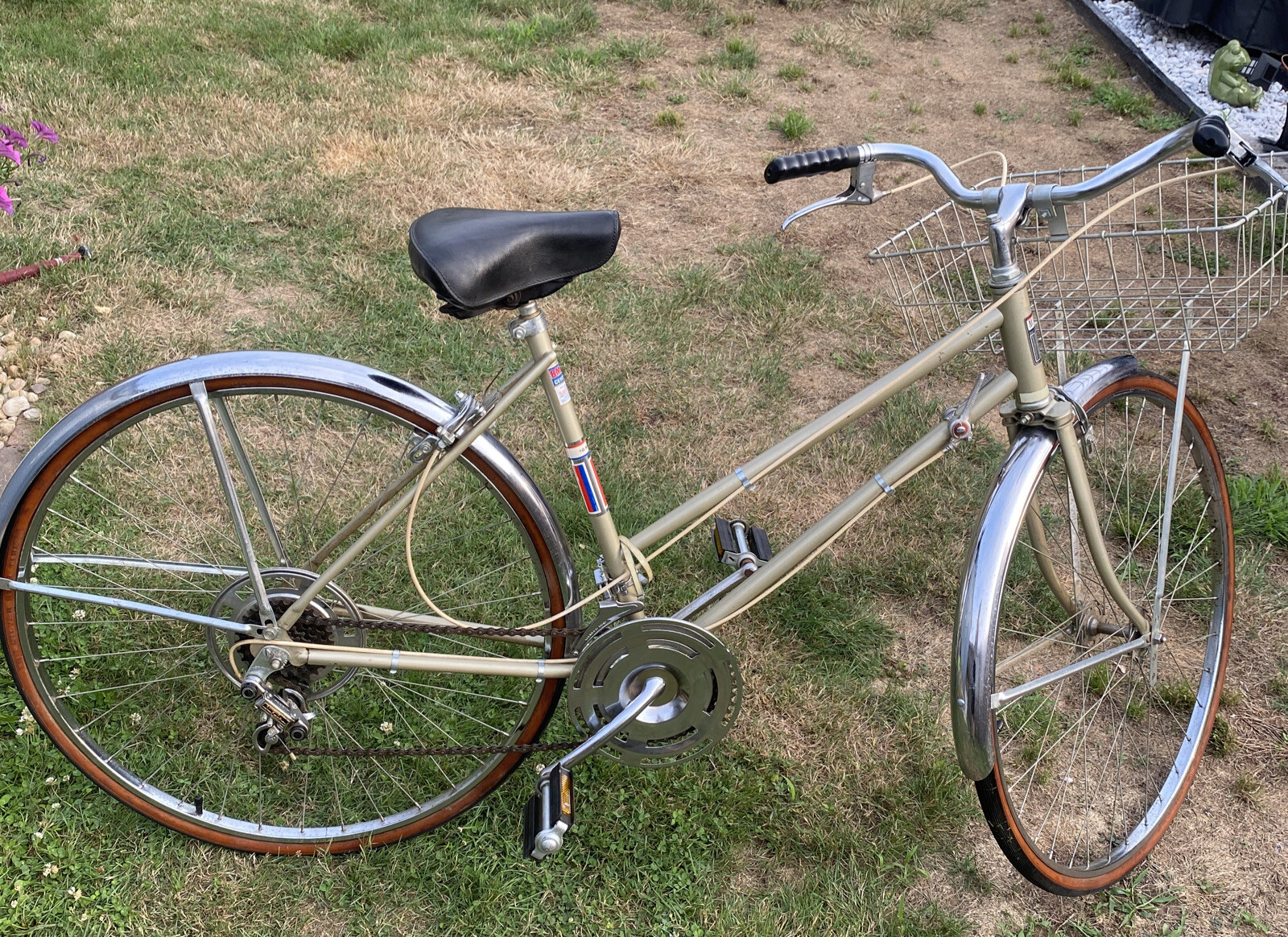 Vintage Murry 10 Speed Bicycle Grey 1970s Or Later Womans W Basket, 27