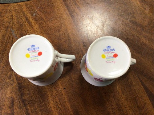 (2) Crownford Queens Fine Bone China Balloons Art Mug England - Picture 3 of 5
