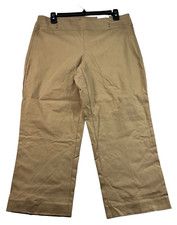 JM Collection Capri Pants Womens Size Medium Tan Tummy Control Pull On New