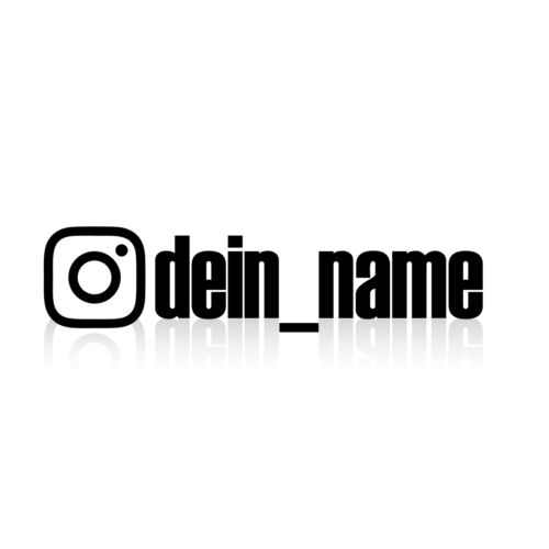 2x Vinyl-Sticker Social Media Instagram "DEIN NAME" Aufkleber Insta Auto Scheibe - Bild 1 von 2