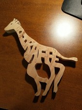 GIRAFFE 8 Piece Wooden Educational Jigsaw Puzzle Hand Crafted Unique