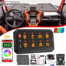 BraveWAY RGB 8 Gang Switch Panel with App Control Momentary Strobe Offroad Truck