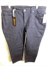 Duluth Womens Straight Jeans Capris Sz 10 Blue Waist 33 Ins 23 Rise 10 Zip NWT