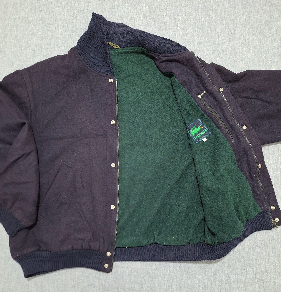 Rare 90s Vintage Lacoste Club wool bomber jacket Size 5 Rare 90s Vintage Lacoste Club wool bomber jacket Size 5