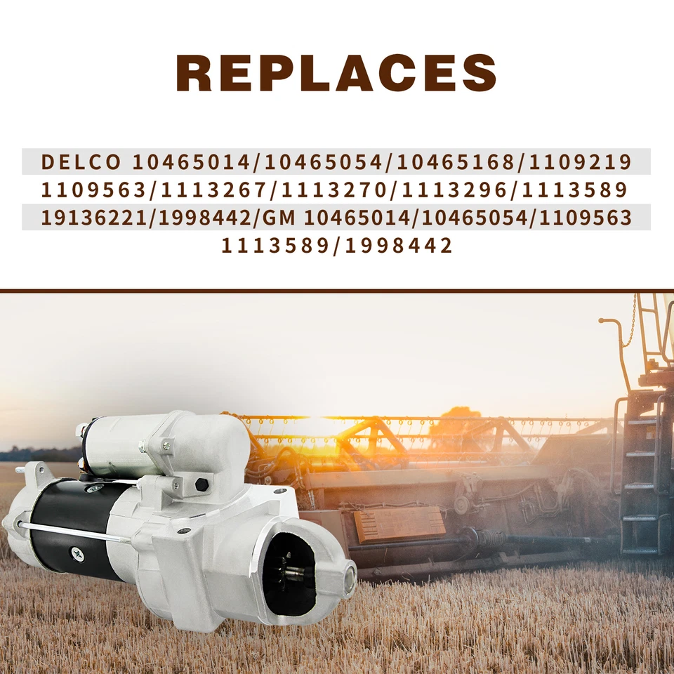 Starter for Chevrolet Gmc 6.2L 6.5L Diesel 28Mt 27Mt High Torque 2.5Kw 1982-2002 - Image 3 of 4