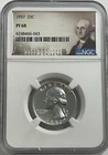 1957 NGC PF68 Silver Proof Washington Quarter 25c Portrait