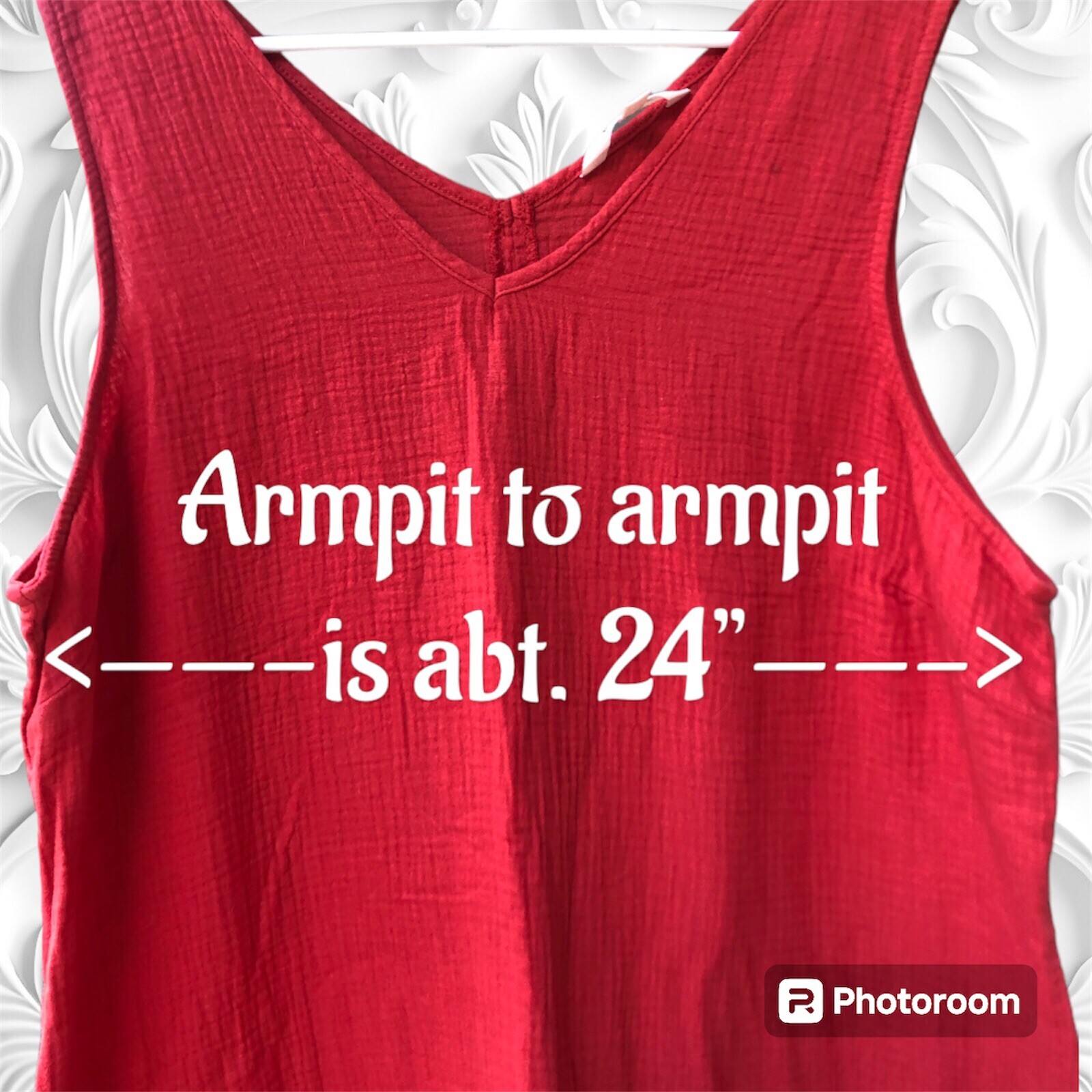 Soft Textured Cotton Red Tank Dress XXL 2X *READ* eNotary