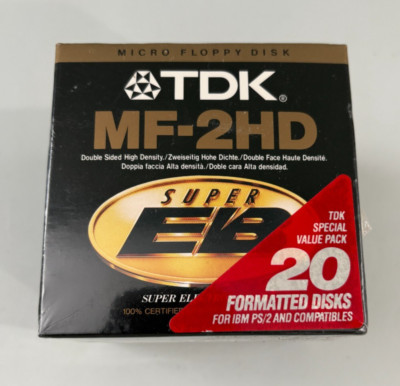TDK MF-2HD Micro Floppy Disk Super EB  2x 10-Pack NEW Sealed