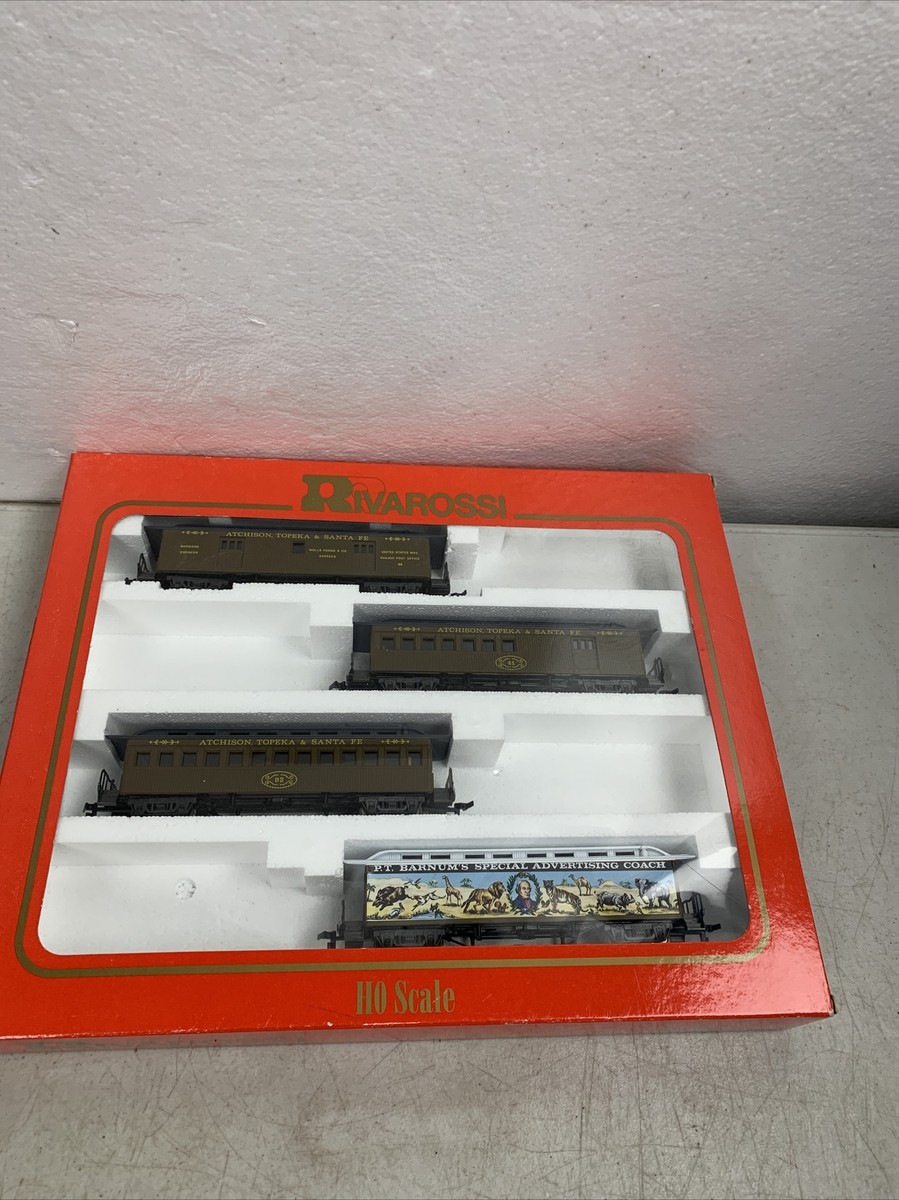 Rare Rivarossi 6901 Old Timer Passenger Set Atchison Topeka