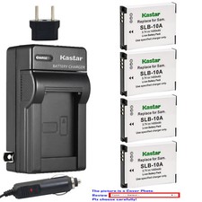 Kastar Battery AC Charger for Samsung SLB-10A  Samsung L210 L310W M100 Camera