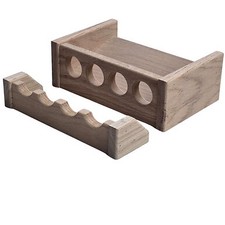 Wall Mount Fishing Rod Rack, Pole Holder, 10" Wide, 4 Rod Capacity, Solid Red...