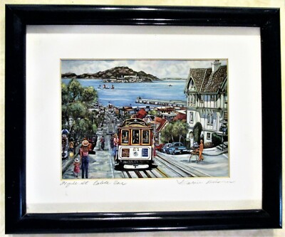 Signed Print Hyde Street Cable Car by San Francisco Artist Karin