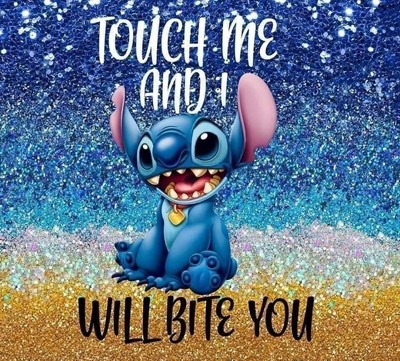 STITCH TOUCH ME TUMBLER- Includes One 20oz Metal Insulated Tumbler, Lid & Straw