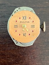 VINTAGE LADIES BULOVA WRIST WATCH MOVEMENT, CAL. 6AH, KEEPING TIME, 17 JEWEL