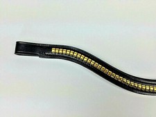 Stirnband Stirnriemen für Trensen und Kandaren goldfarbenes Clincher-Stirnband