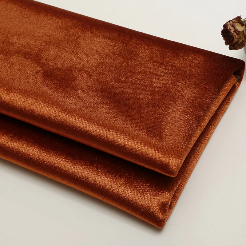 Sofa Upholstery Velour Fabric Thick European Soft Roll Cushion Velvet DIY Cloth - Image 2 of 4