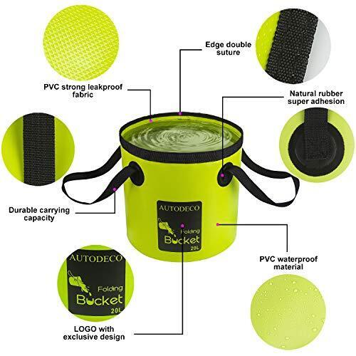 5 Gallon Collapsible Bucket Portable Water Container Wash Basin Fishing Bucket - Picture 5 of 8