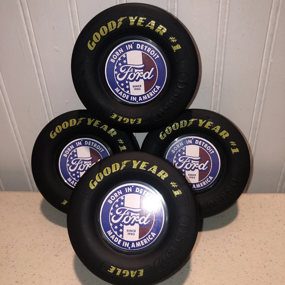 AMT Goodyear Drag SLICKS Model Car Tires – Pad Printed, 1:25 Scale, .650W 6 thumbnail image