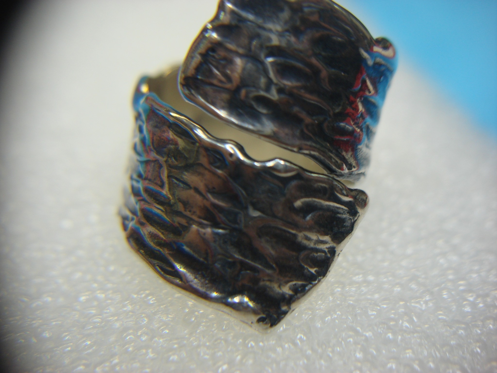 SOLID STERLING SILVER BYPASS KNUCKLE RING - NICEL… - image 1