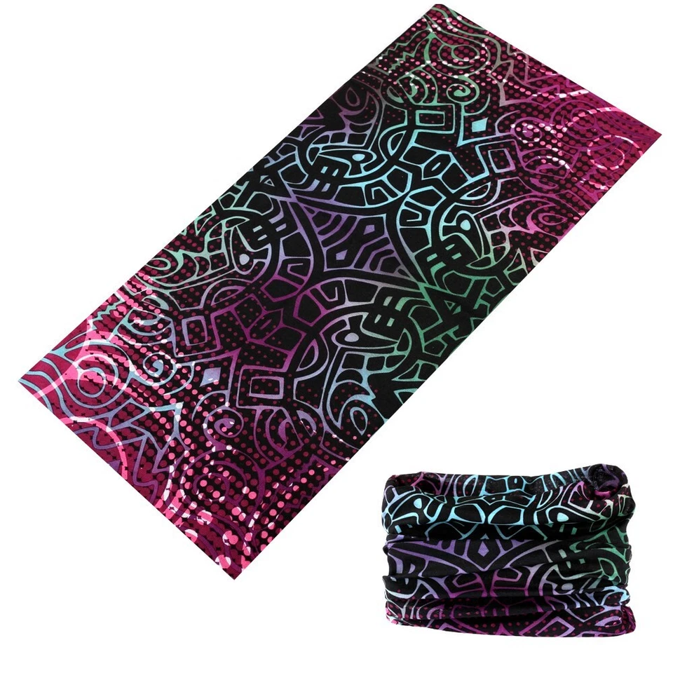 Colorful Tubular FACE MASK Neck Gaiter Cover Shield Reusable Bandana Headscarf - Image 4 of 4