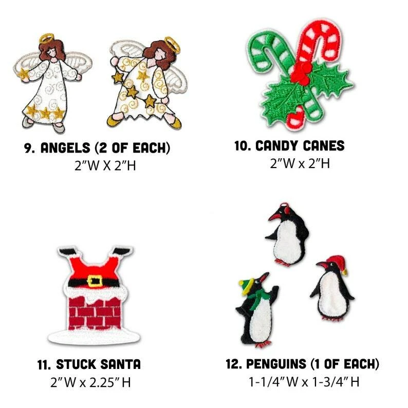 Parches de Navidad | Apliques bordados para planchar - Adornos para ropa Foto 4 de 4