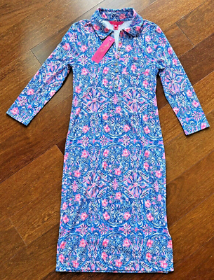 Lilly Pulitzer Reema Dress Knee Length Blue Peri Takin It Easy Size XS |  eBay