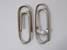 Pair Of Vintage Sterling Silver Money Clips Hallmarked 1 Golf Clip 27.9 Grams
