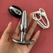 Stainless Anal Butt Plug Vibrator Dildo Prostate Massager Sex Toys for Men Women