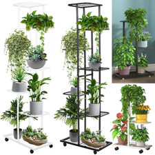7 Tier 8 Pots Metal Plant Shelf Rack Display Stand Multiple Flower Pot Holder 