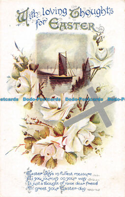 R161361 Gruß. Mit liebevollen Gedanken zu Ostern. Segelboot. Regent