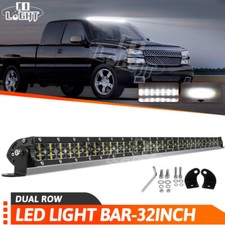 32 Inch Led Light Bar Dual Row Spot Flood Combo Truck Offroad 4wd Atv Suv Light