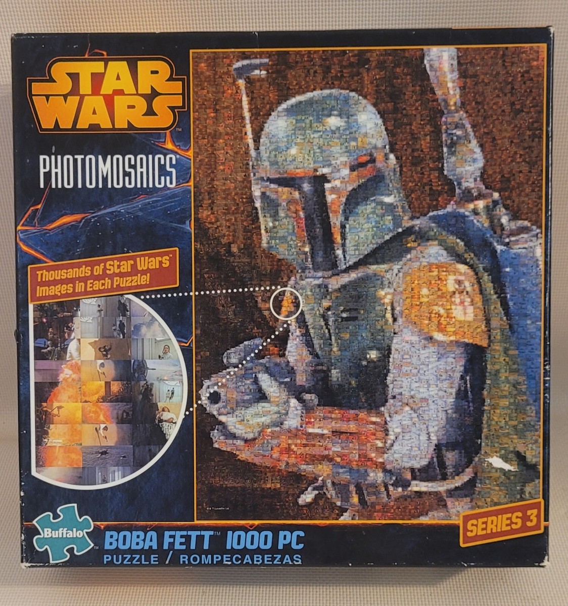 Star Wars Boba Fett 1000 Piece Photomosaic Puzzle Buffalo Games