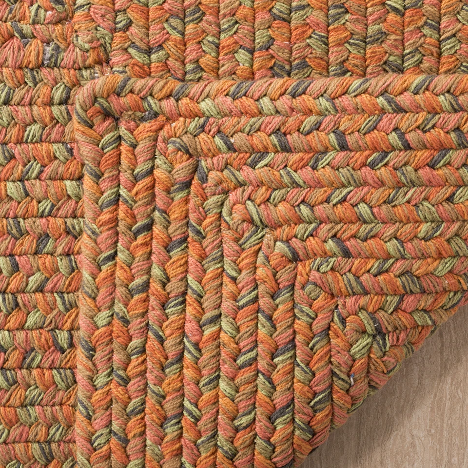 Safavieh Reversible Braided GREEN / GREEN / PEACH / MULTI Runner 2'-3 x 8' - Image 2 of 2