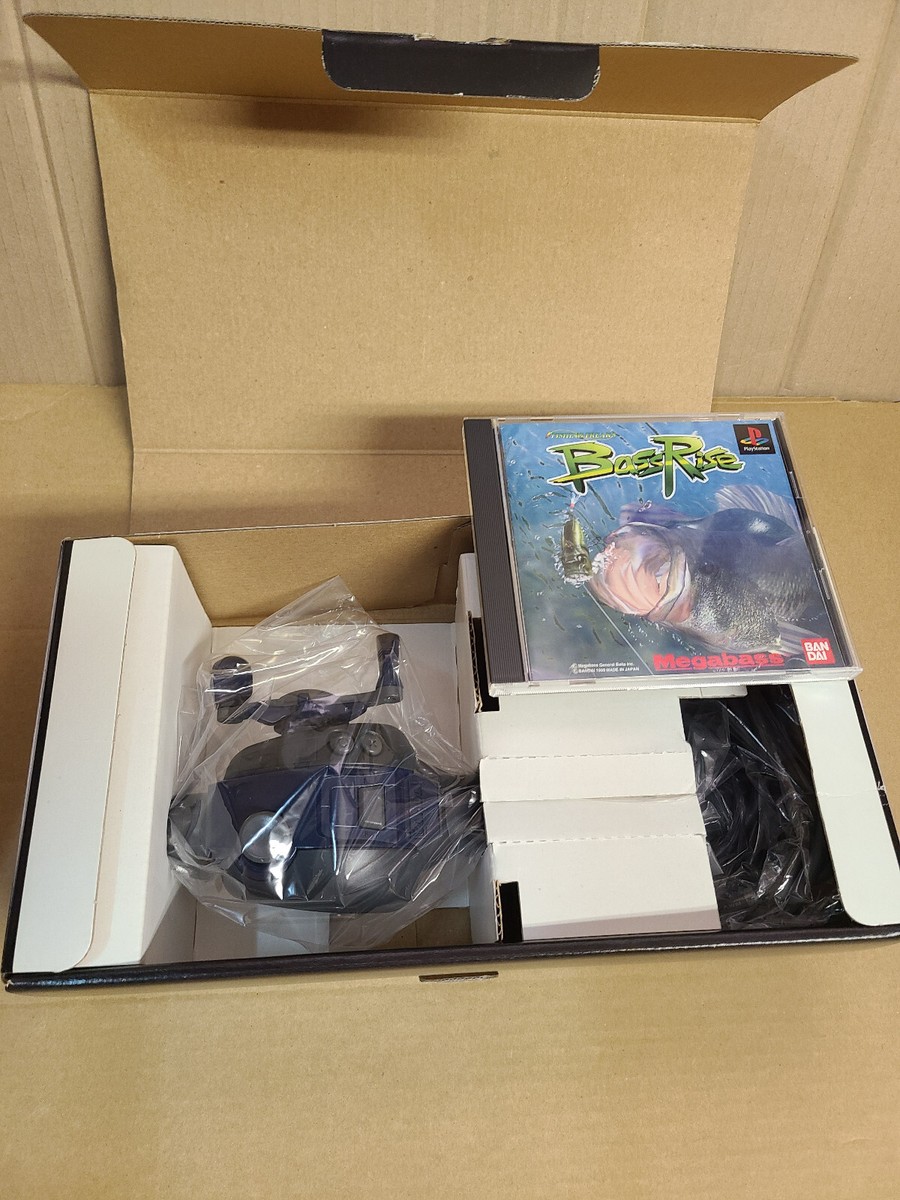 PS1 BASS RISE + Fishing Controller SLPS-01930 BANDAI Japan Sony