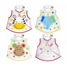 Image of BABY BIB TODDLER WIPE CLEAN SOFT COVERALL NO MESS FEEDING PAINTING ACTIVITY. EVA