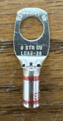 PANDUIT LCA8-38-L COPPER LUG/STANDARD BARREL/CU WIRE #8AWG LOT OF25 ...